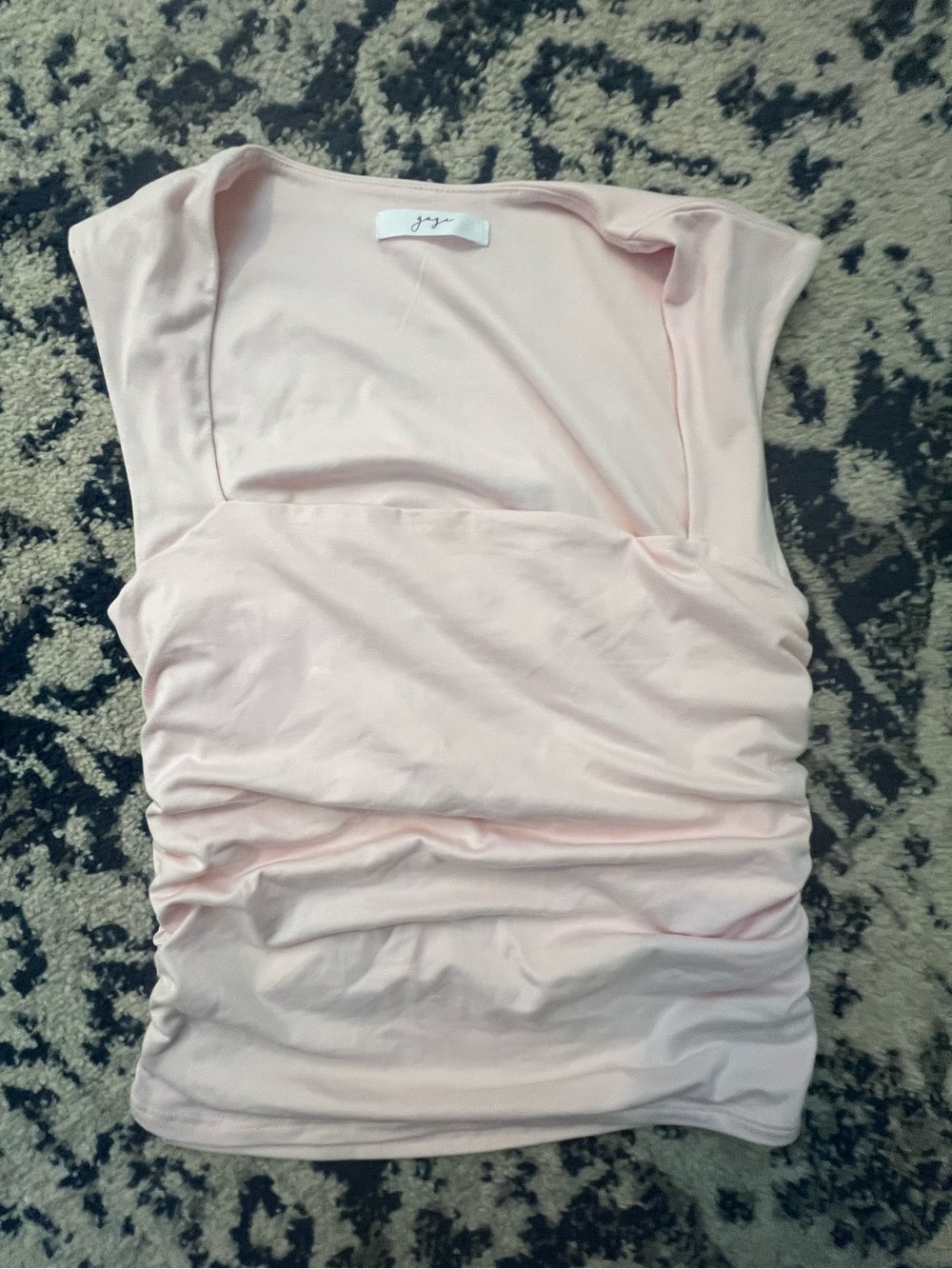 gaze Light Pink Ruched Tank Top